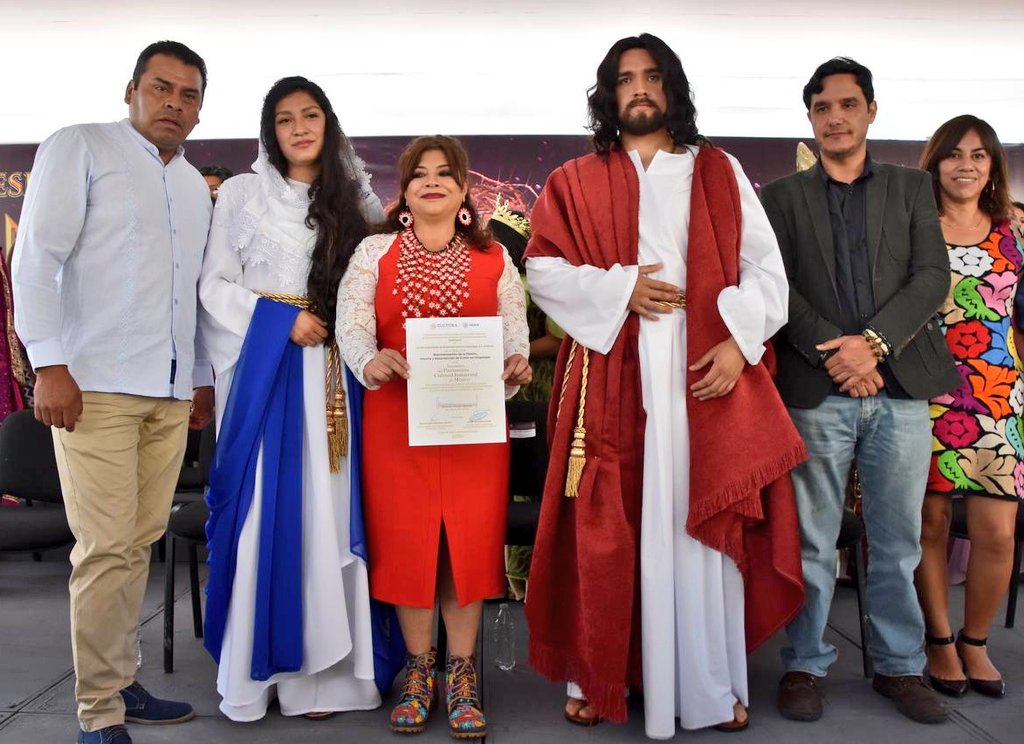 Representación de la Semana Santa fue incluida en el inventario del PCI de México (Twitter/@ClaraBrugadaM)