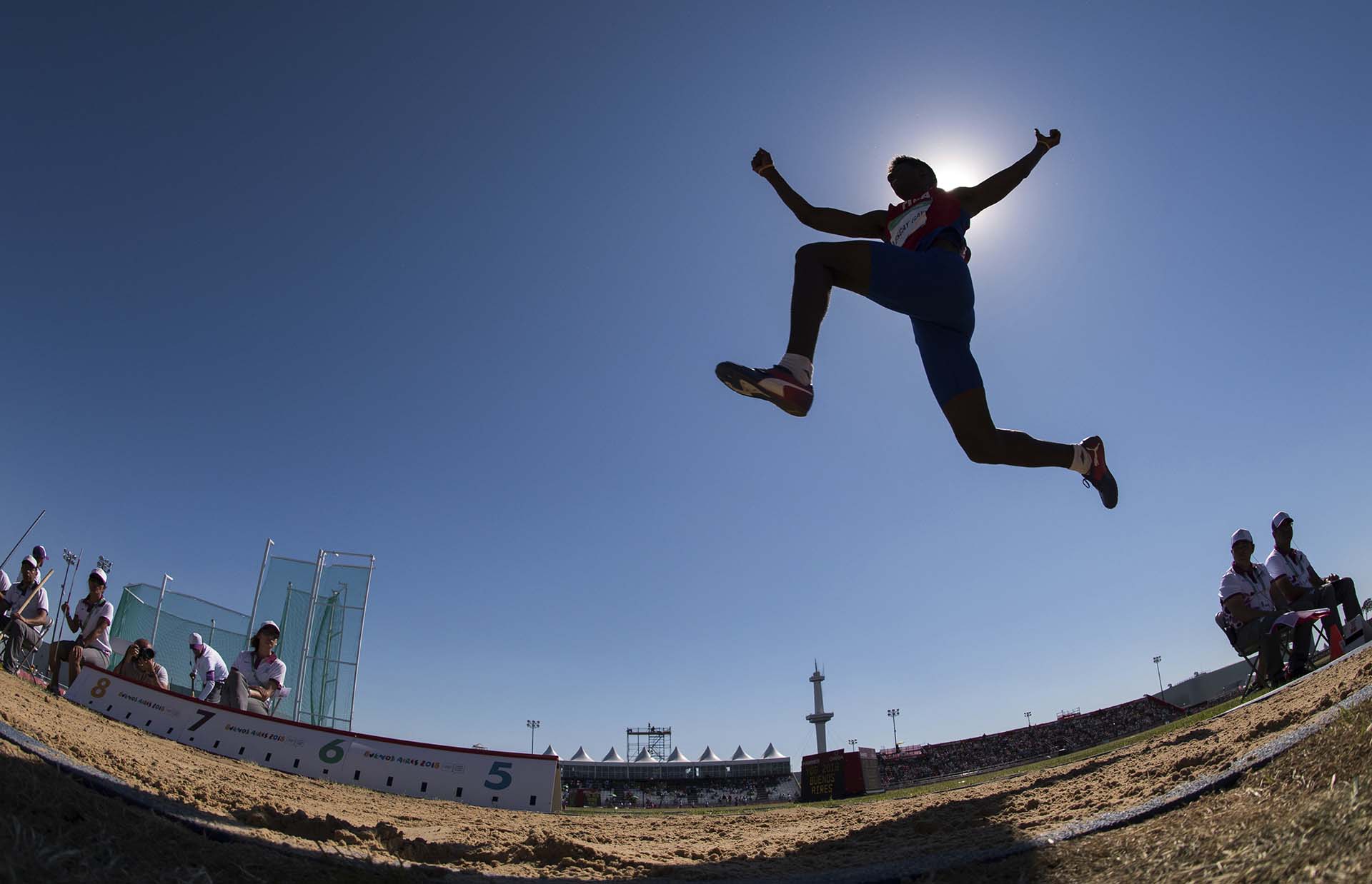 Lester Alcides Lescay Gay compite en los Juegos Olímpicos de la Juventud en Buenos Aires, Argentina (Jonathan Nackstrand/OIS/IOC vía AP)