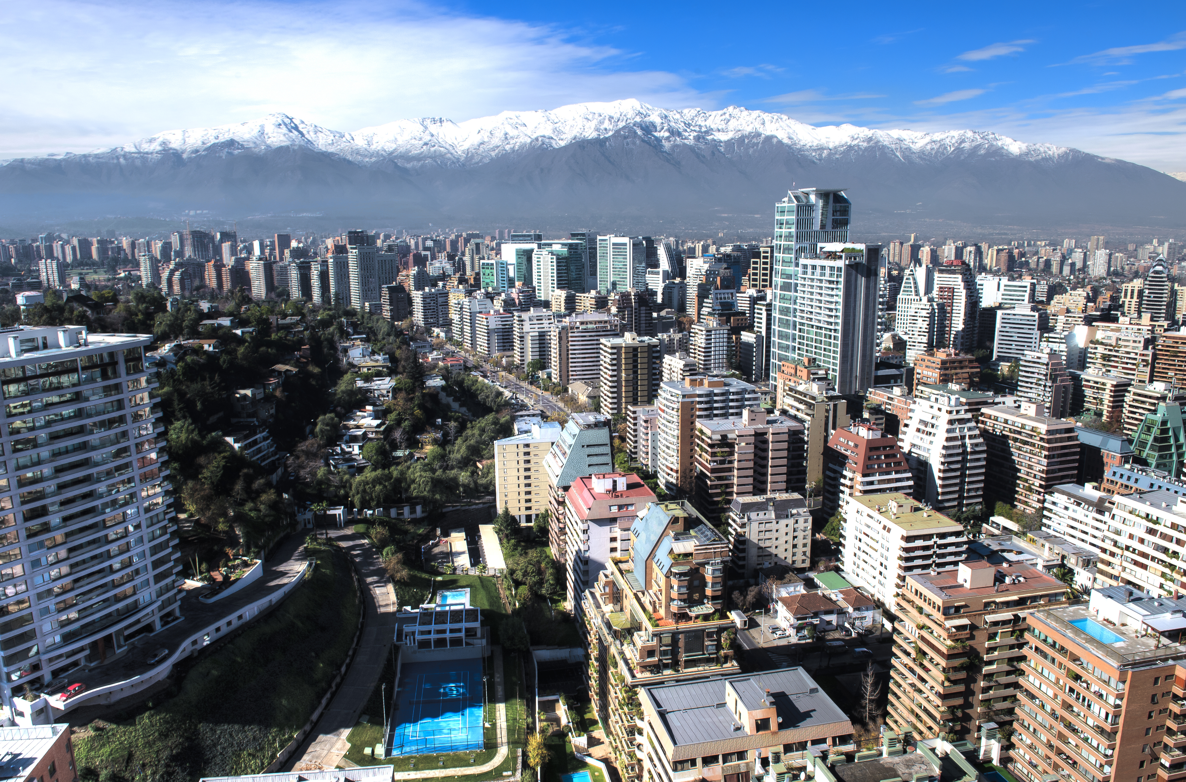 Vista aérea de Santiago, capital de Chile (gettyimages)