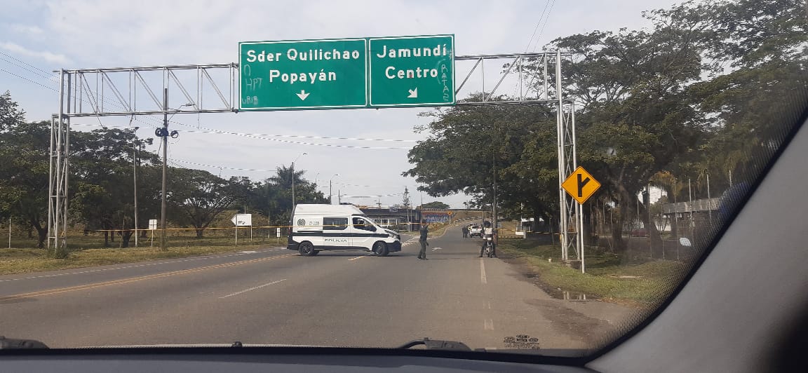 Autoridades descartan la presencia de explosivos a la altura de Jamundí en la vía Panamericana