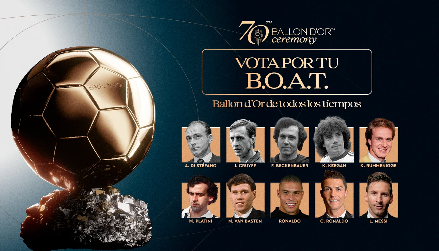 El Bal&oacute;n de Oro lanz&oacute; una votaci&oacute;n para elegir al m&aacute;s grande de la historia: la inesperada distancia en la puja entre Messi y Cristiano