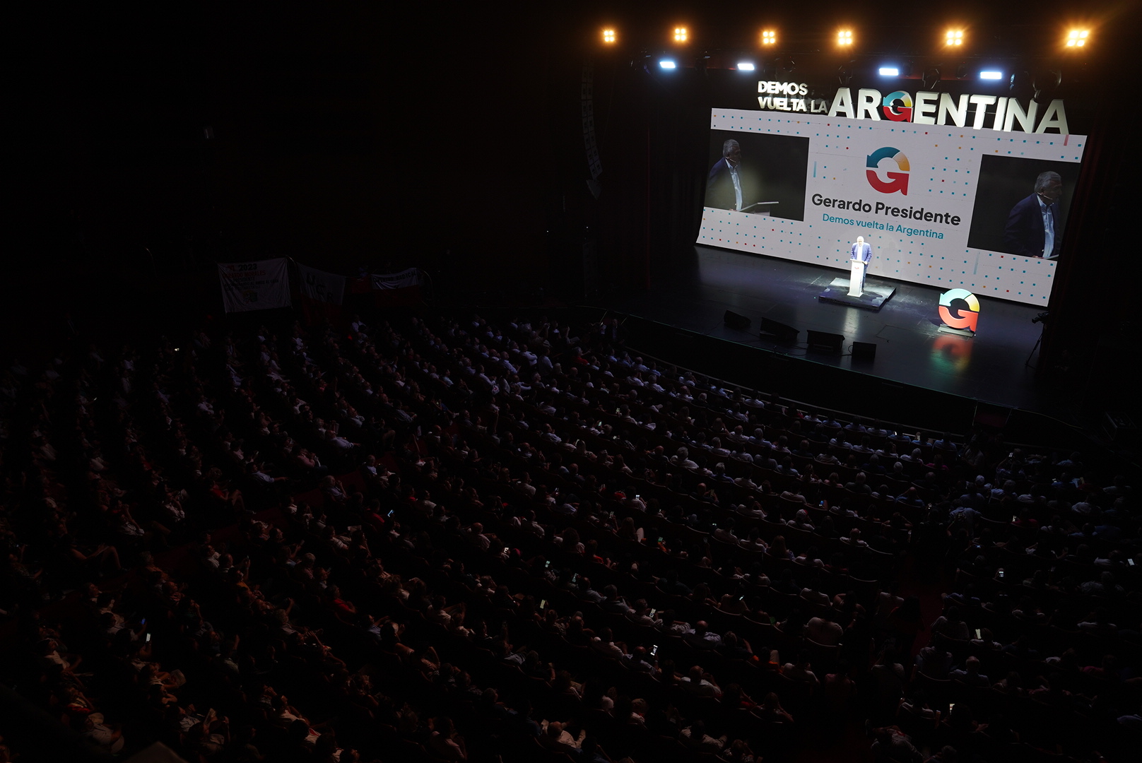El lanzamiento de Morales como candidato a presidente se realizó en el Luna Park 