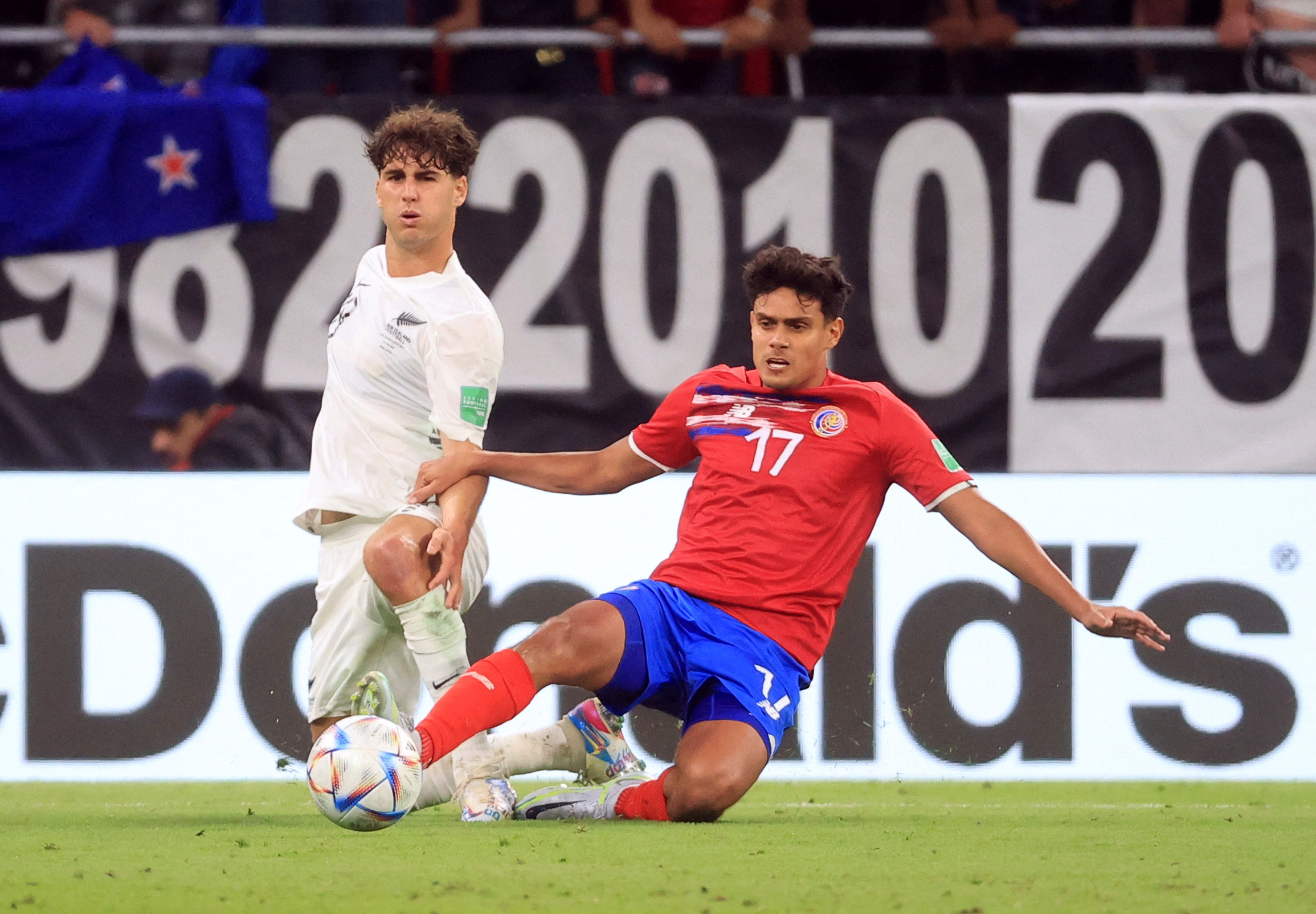 Costa Rica se impuso 1 a 0 ante Nueva Zelanda(Reuters)