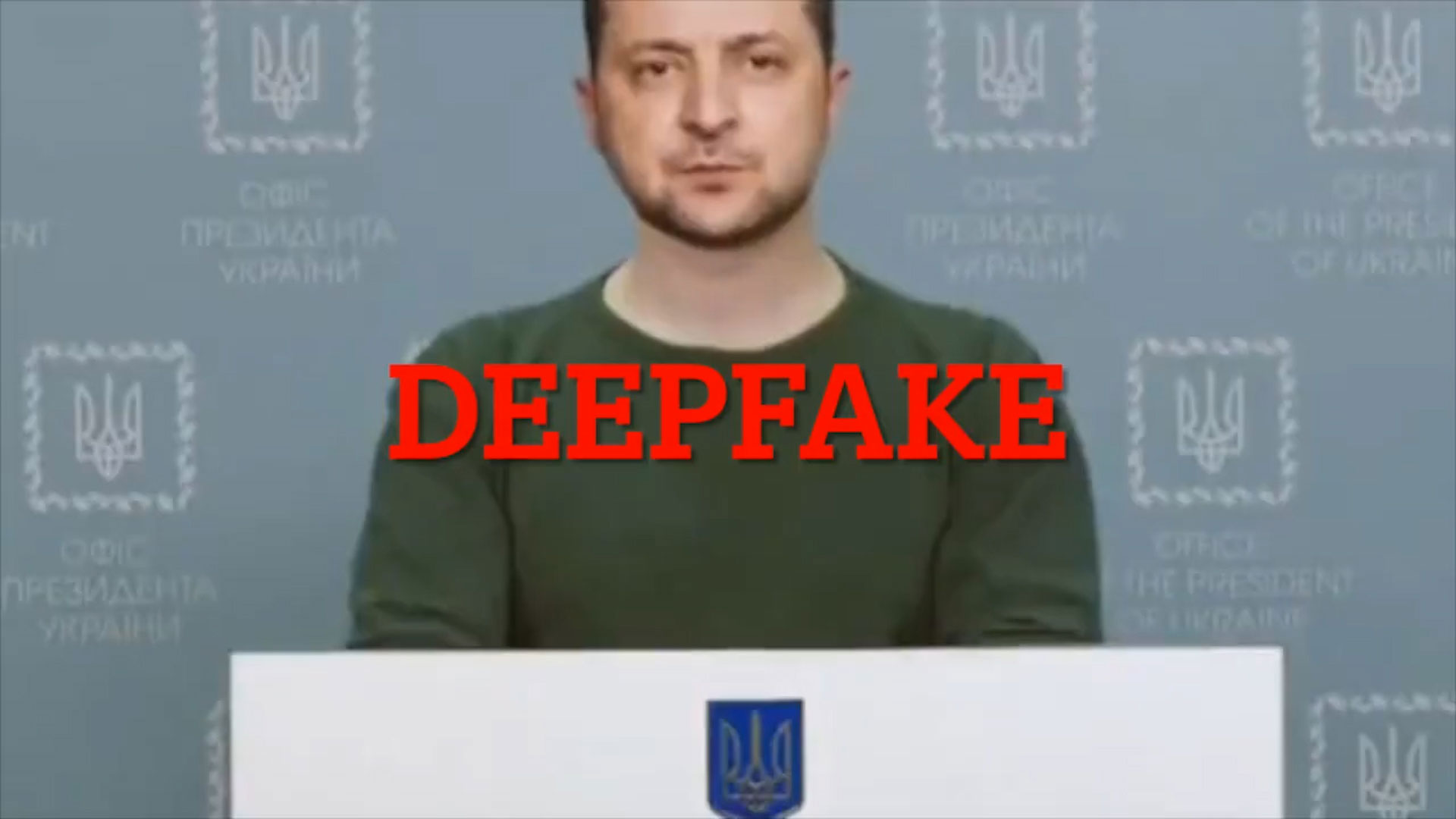 Otro mal uso de esta técnica se produjo al inicio de la guerra cuando se hackeó una cadena de televisión ucraniana y se emitió un video falso, en el que el presidente Volodímir Zelensky llamaba a los ucranianos a rendirse