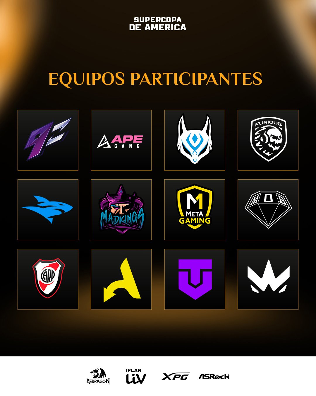 Los 12 equipos participantes de la Supercopa de CS:GO.