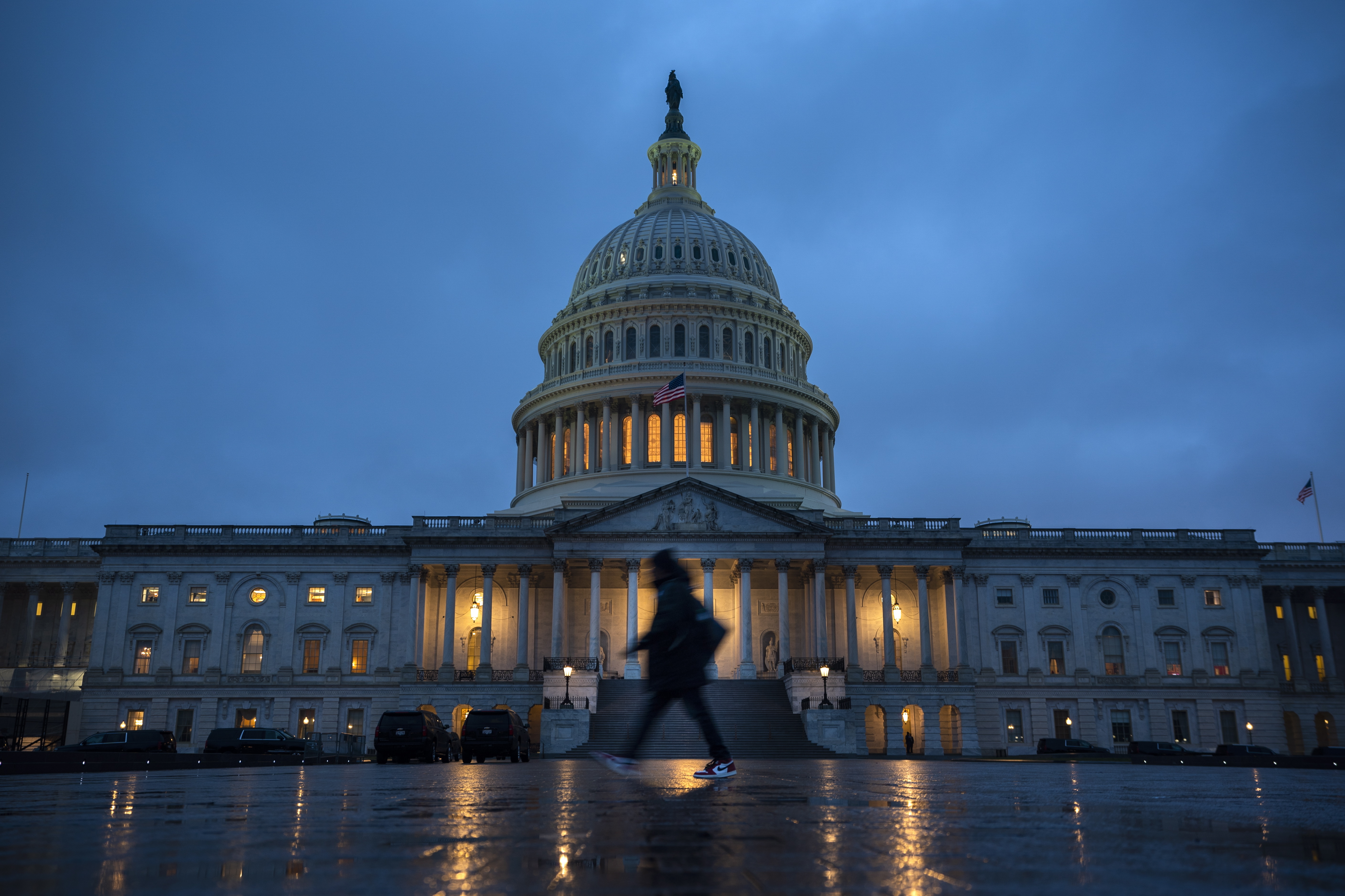 Vista del Capitolio, sede del Congreso de EEUU, en Washington. 
