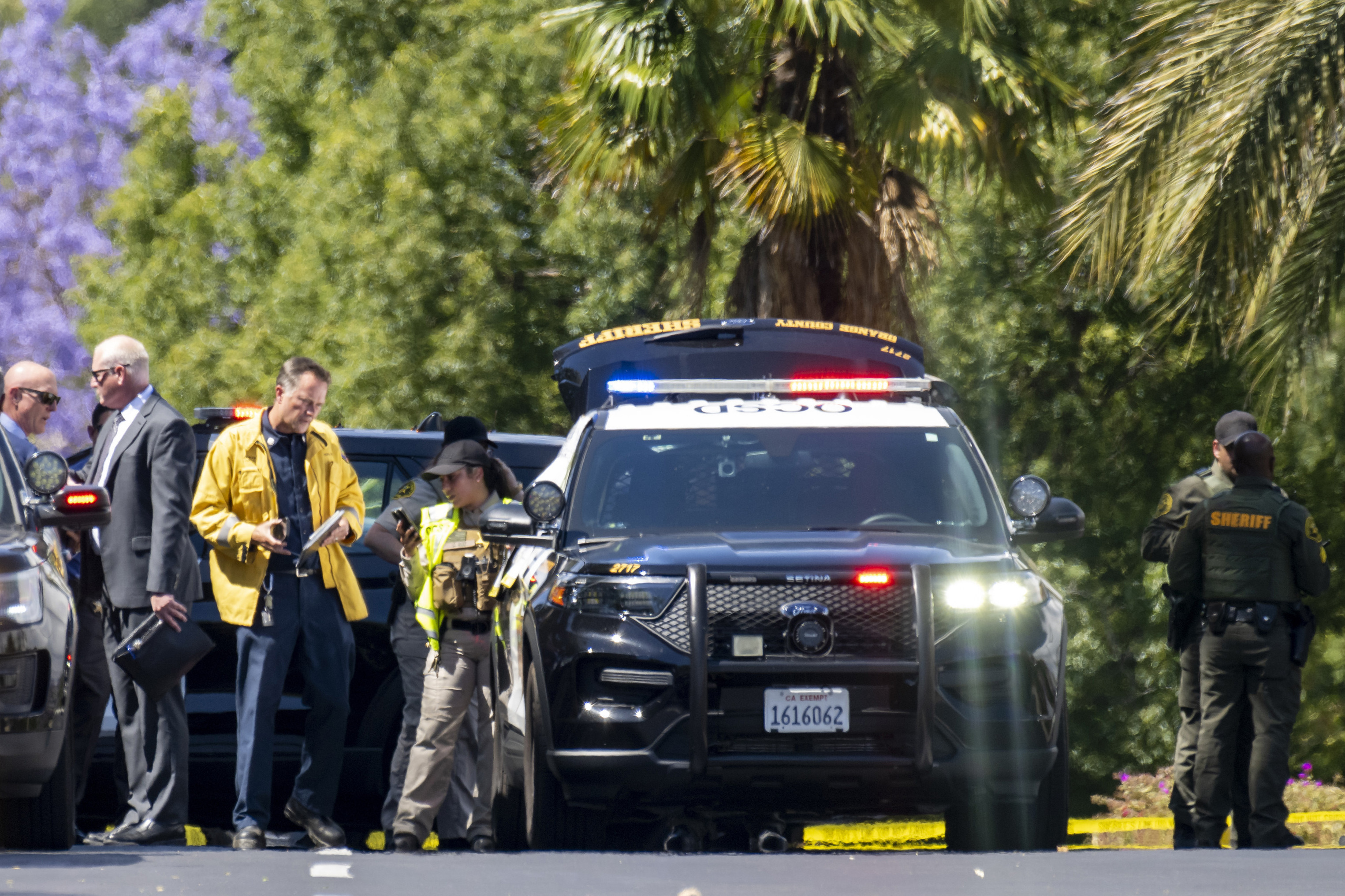 “This group of parishioners displayed what we believe to be exceptional heroism and bravery in intervening to apprehend the suspect.  They certainly avoided additional injuries and deaths,” the county deputy said.  (Leonard Ortiz/The Orange County Register via AP)