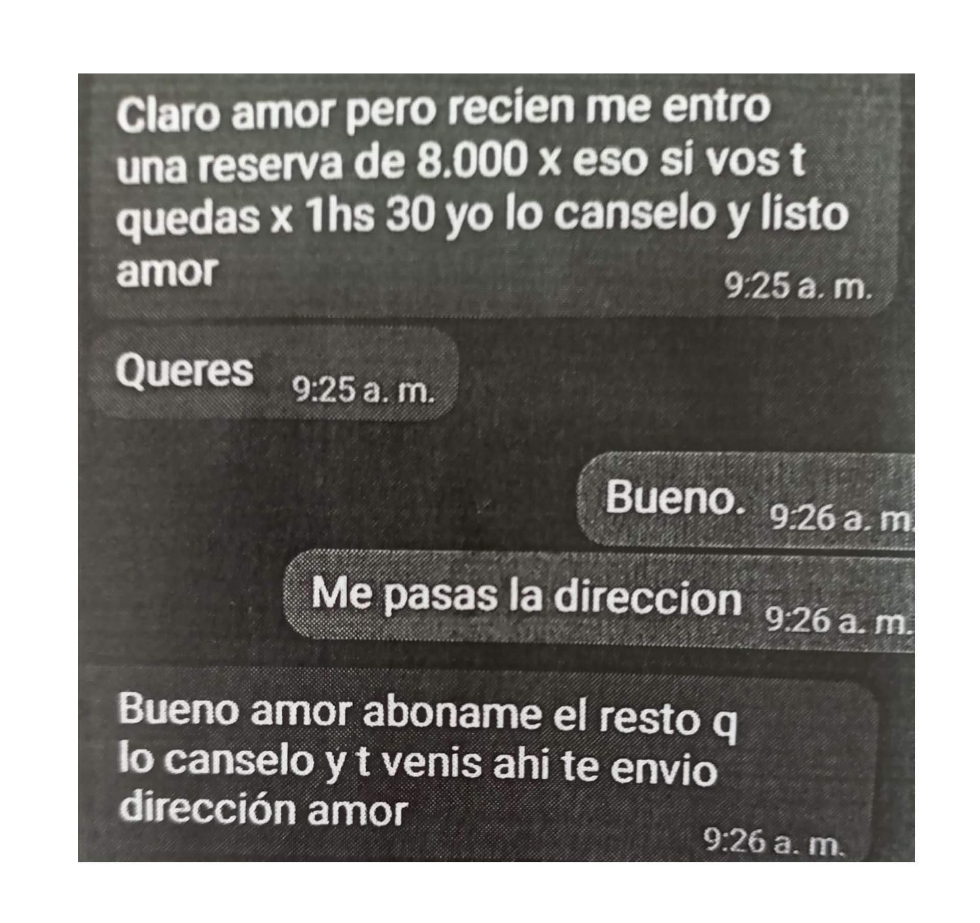 Contrató a una trabajadora sexual y lo estafaron por más de 30 mil pesos -  Comodoro 24