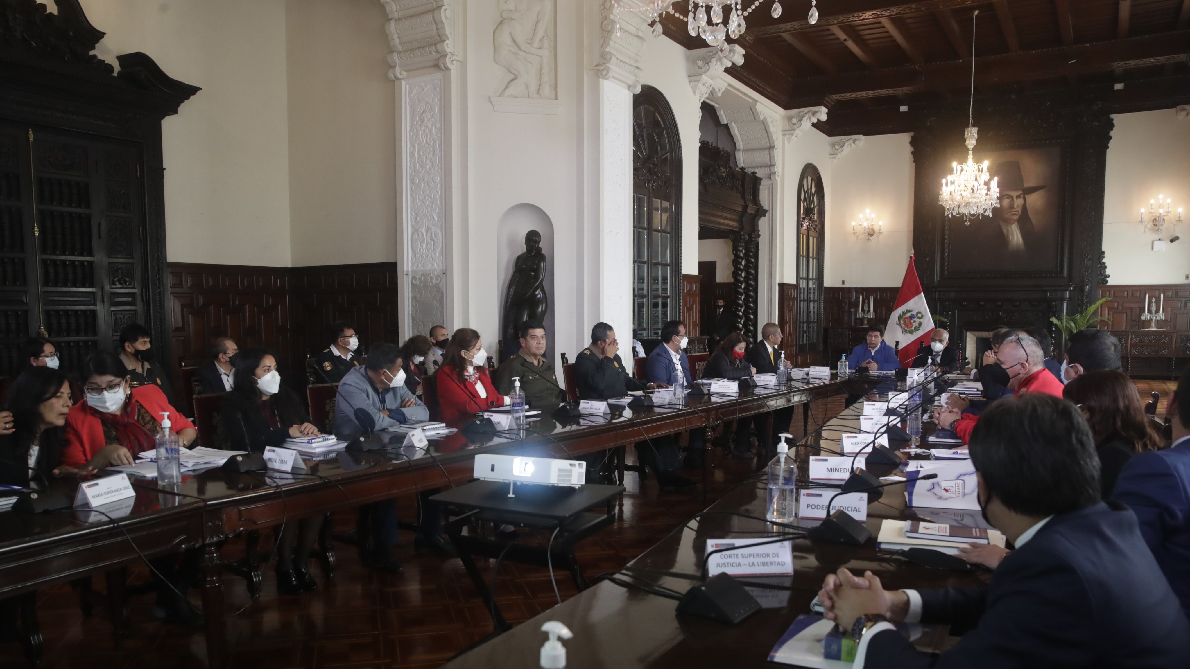 Sesión de Conasec en Palacio de Gobierno el 24 de mayo del 2022.