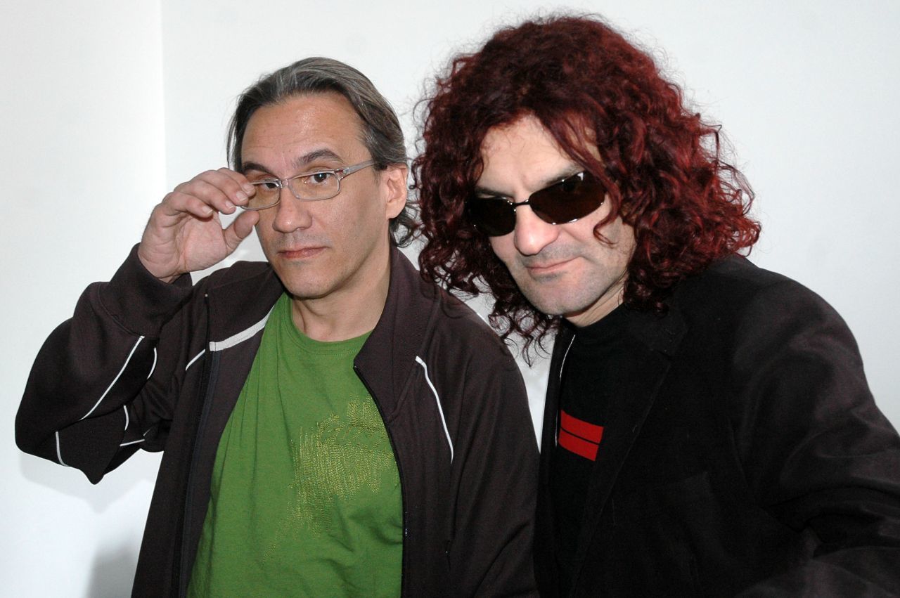 Marciano Cantero y Daniel Piccolo, el primer baterista de Los Enanitos Verdes, que se alejó de la banda para regresar a vivir a Mendoza FOTO: RODOLFO ANGULO/CUARTOSCURO.COM
