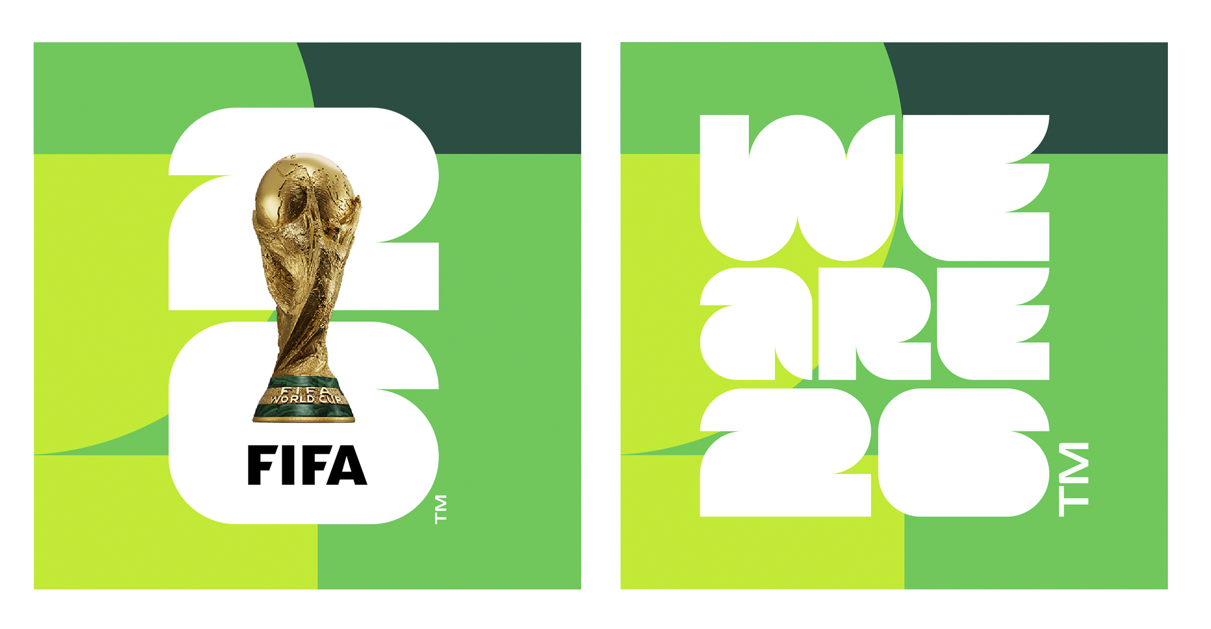 La marca oficial y el eslogan del Mundial de 2026 (FIFA via AP)