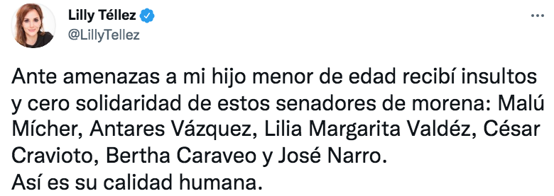 Segob Atendió Pedido De Lilly Téllez Para Garantizar Seguridad De Su