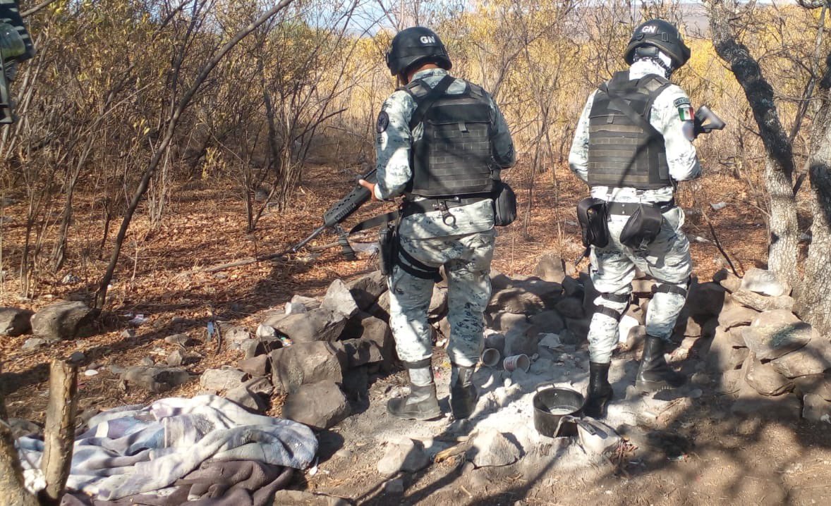 Campamento clandestino en Zacatecas (Guardia Nacional)