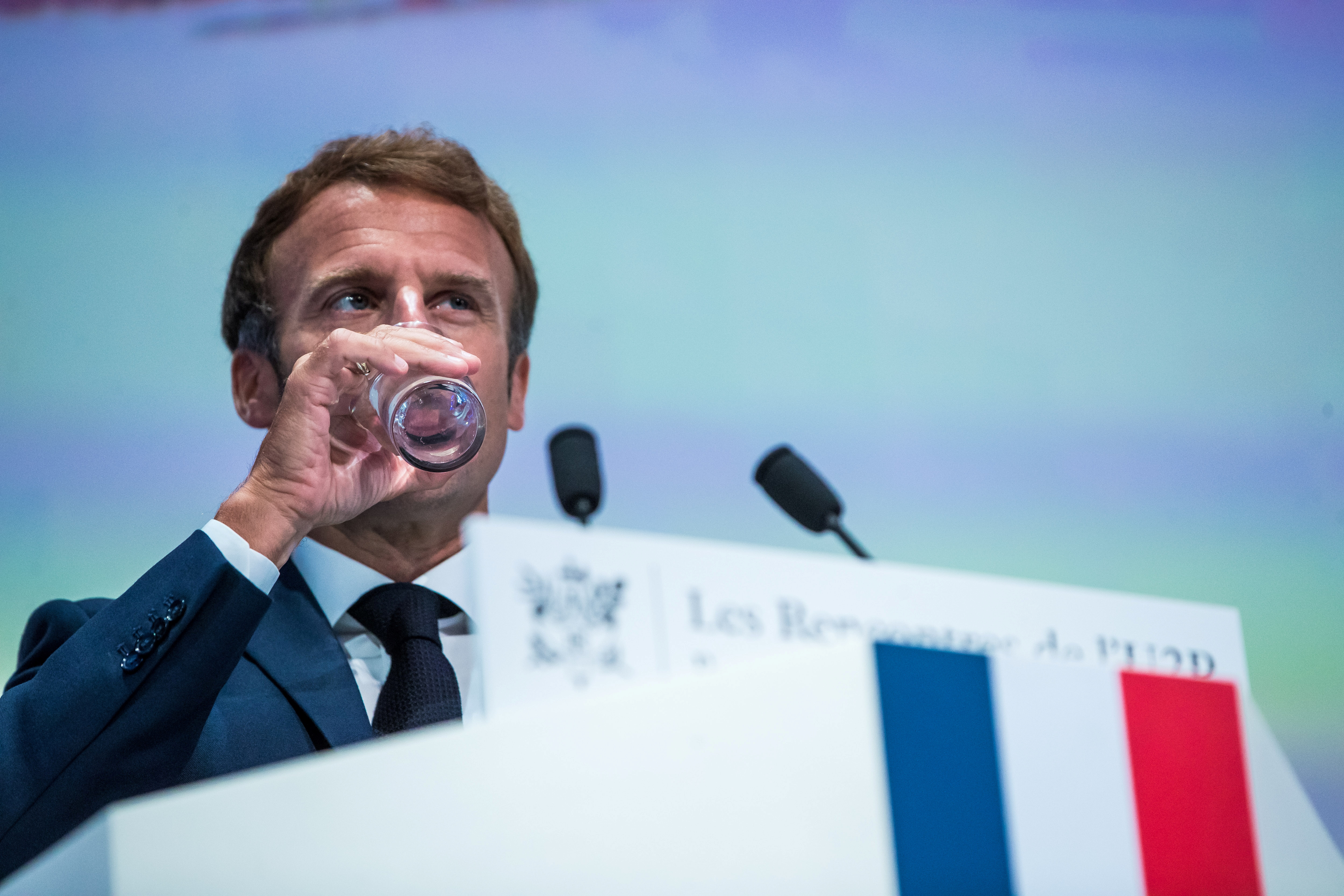 El presidente francés, Emmanuel Macron (Christophe Petit Tesson/Pool via REUTERS)