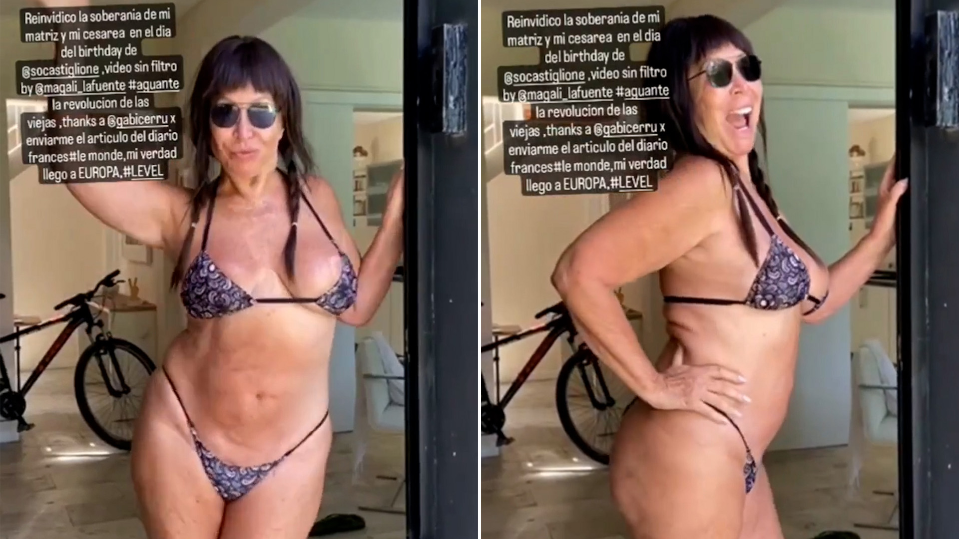 Moria Casán volvió a ser viral al mostrar en un video su cuerpo al natural: “Aguante la revolución de las viejas”