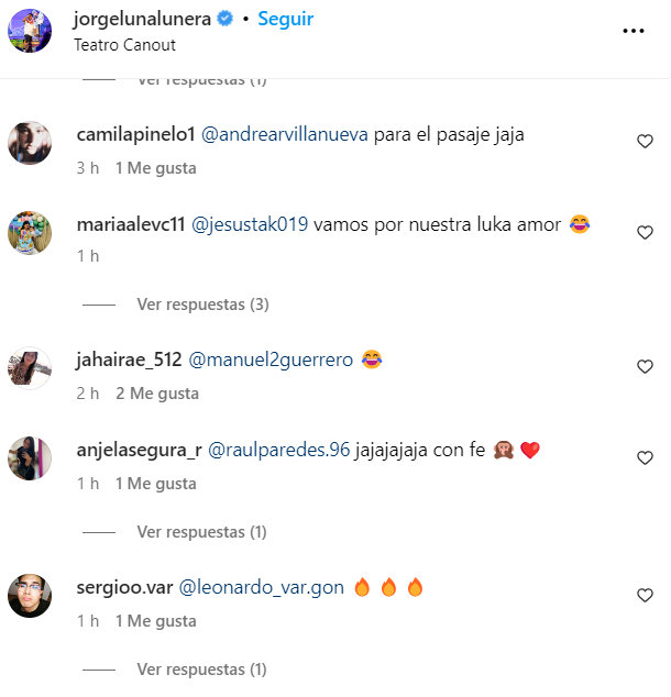 Usuarios participan del concurso de Jorge Luna. (Instagram)