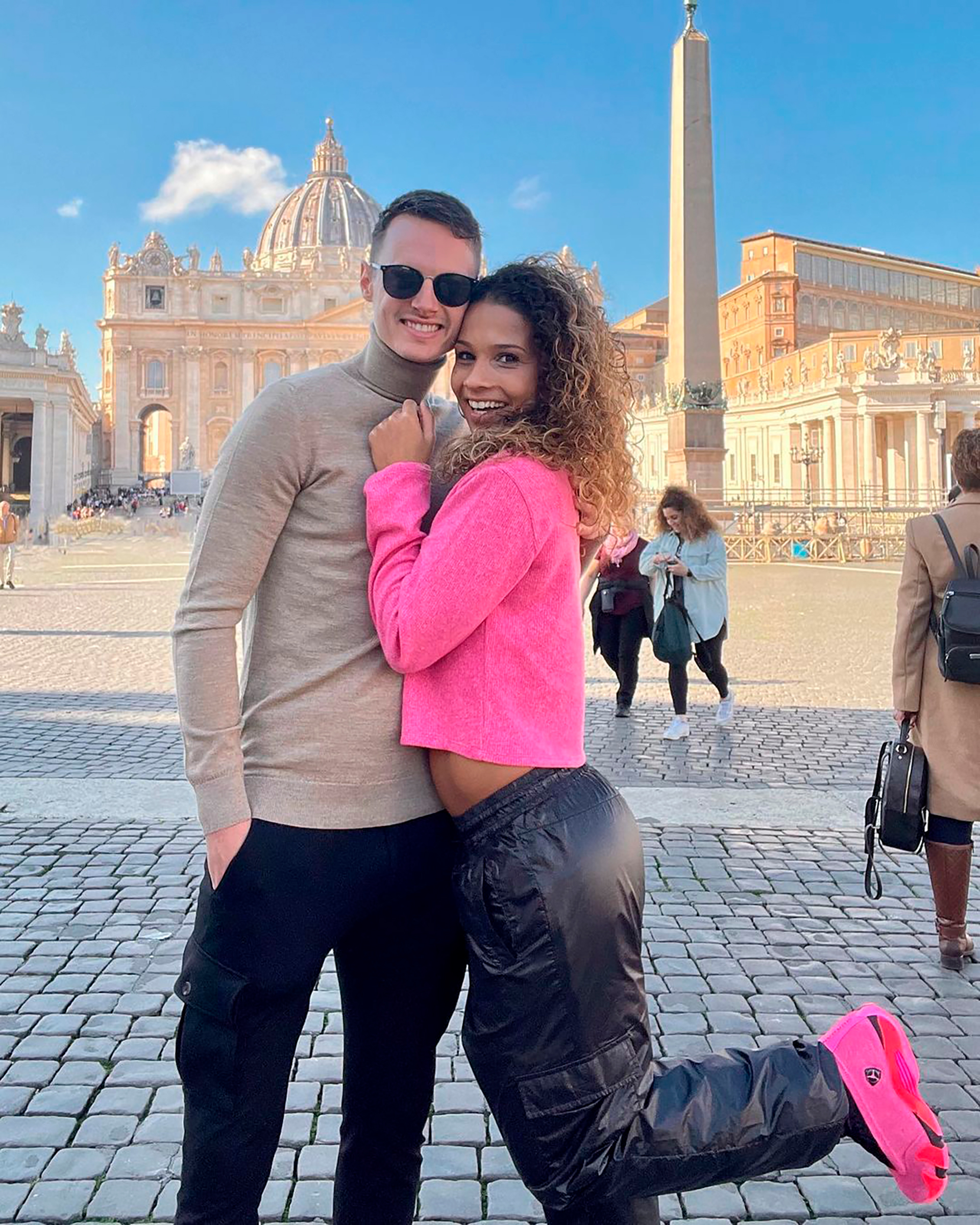 Jeff Hardeveld y Shona Shukrula viajaron a Roma para celebrar el Año Nuevo (Instagram/Shona Shukrula)