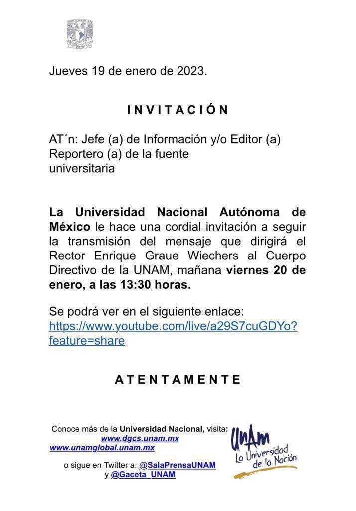 Enrique Graue dará un mensaje durante la tarde del viernes (especial)