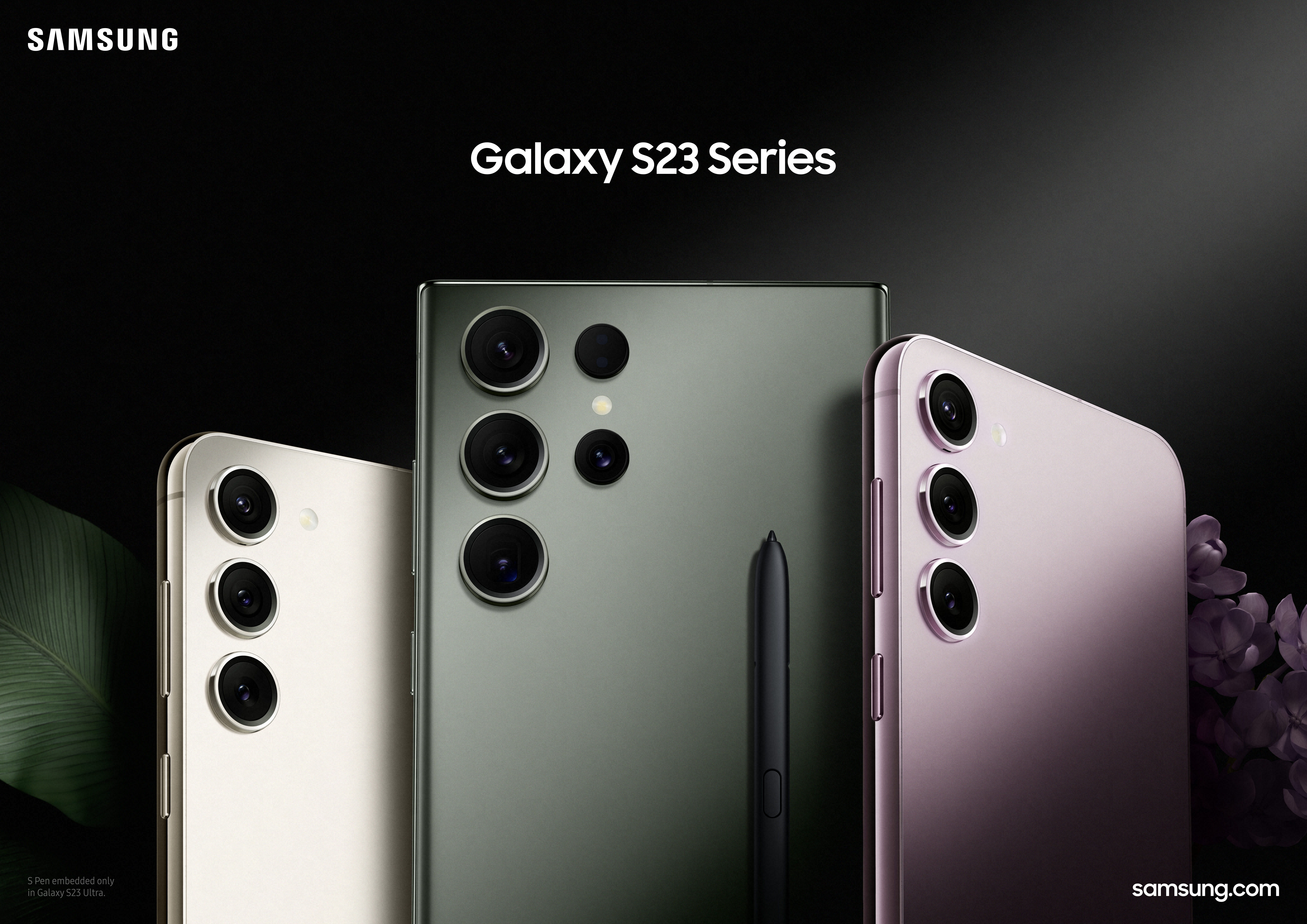 Los tres nuevos modelos de la serie Galaxy S23