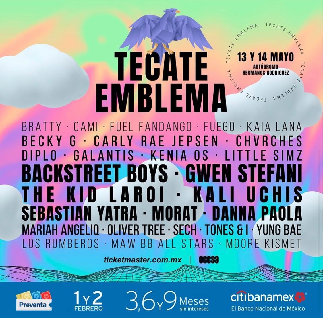 El festival de música contará con artistas como Backstreet Boys, Kali Uchis o Gwen Stefani  
(Foto: Instagram/@tecate_emblema)