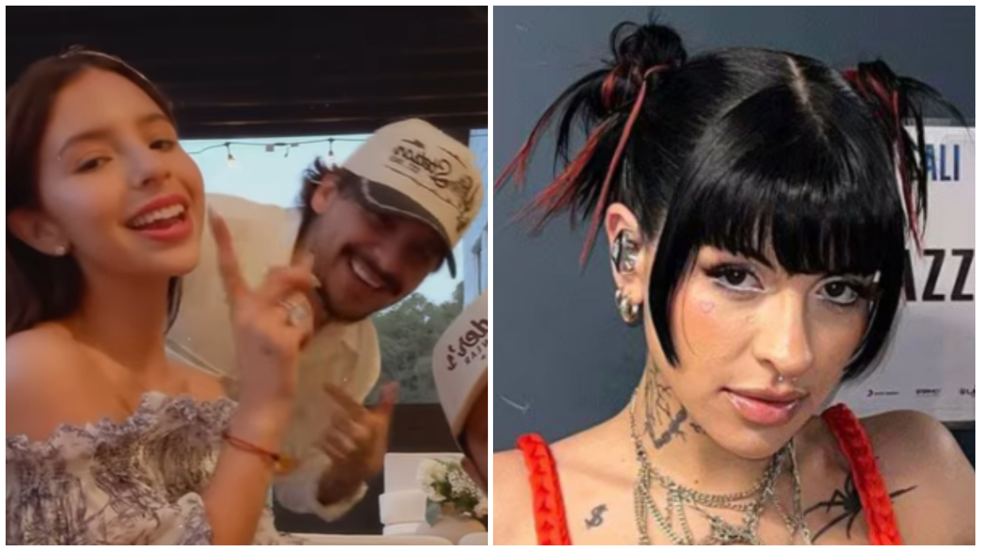 Así reaccionaron Ángela Aguilar y Christian Nodal a las preguntas sobre  Cazzu | Video - Infobae