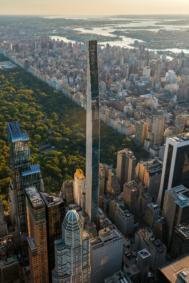 Los rascacielos súper delgados, también son conocidos como torres de lápiz, que tiene una relación alto-ancho de 24 a 1 
Gentileza William Sofield / SHoP Architects