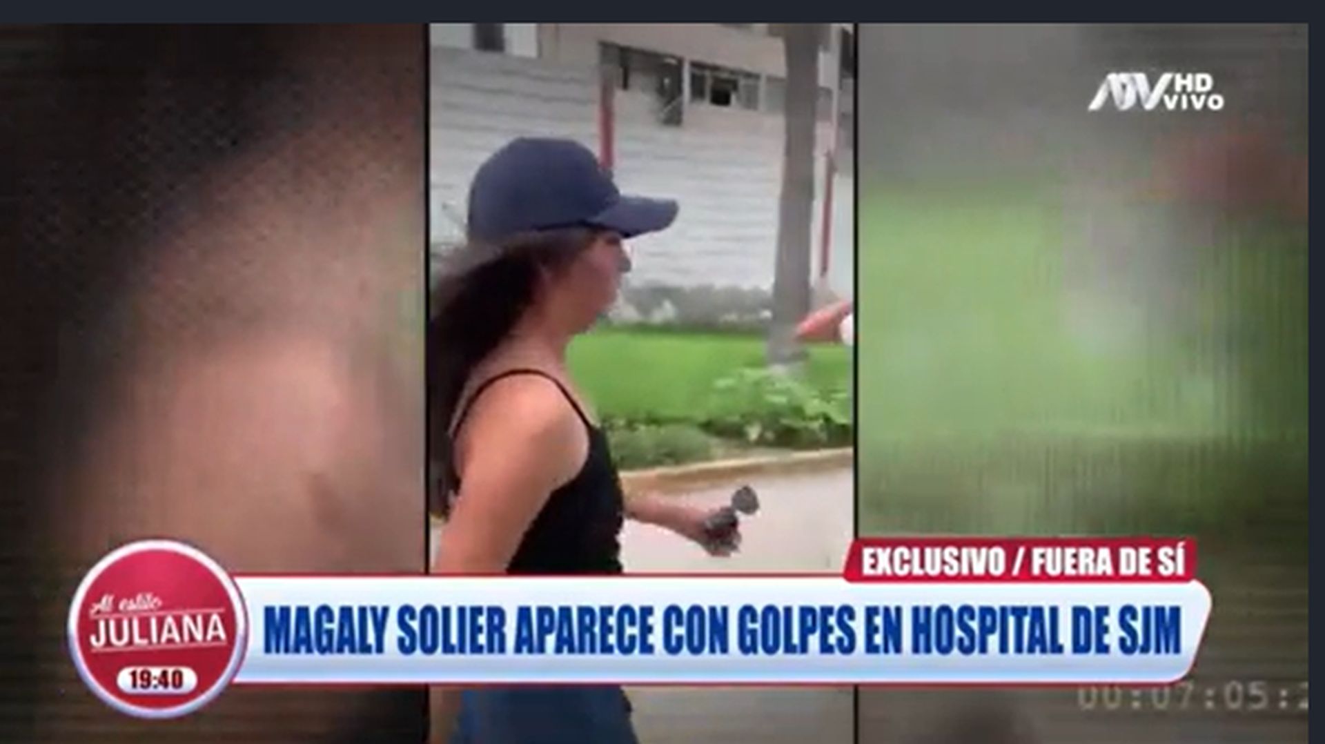 Magaly Solier apareció con el rostro desfigurado tratando de escapar de un hospital