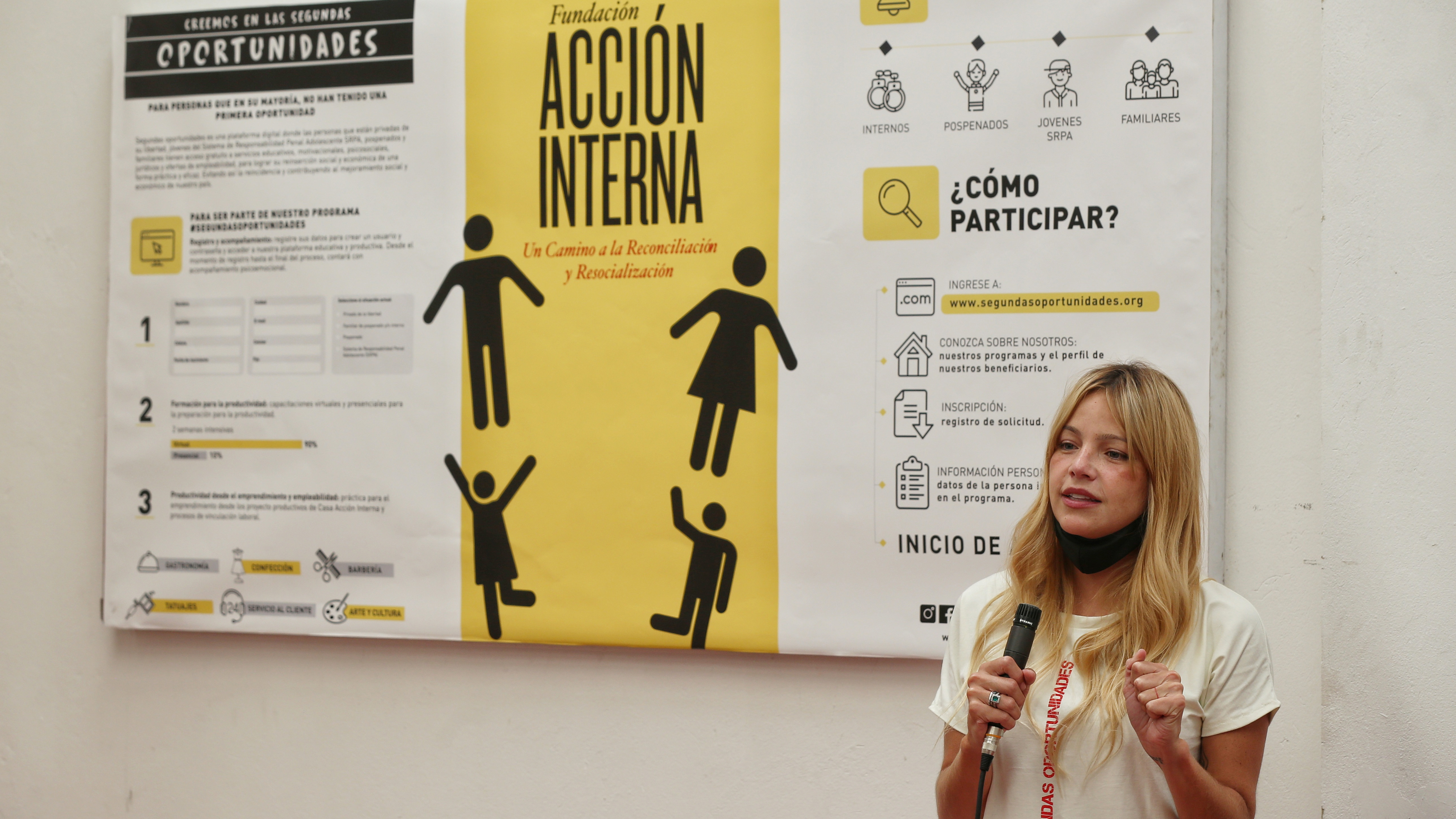 Fundación de Johana Bahamón ofrece becas para que 600 exconvictos se formen y se empleen en Bogotá