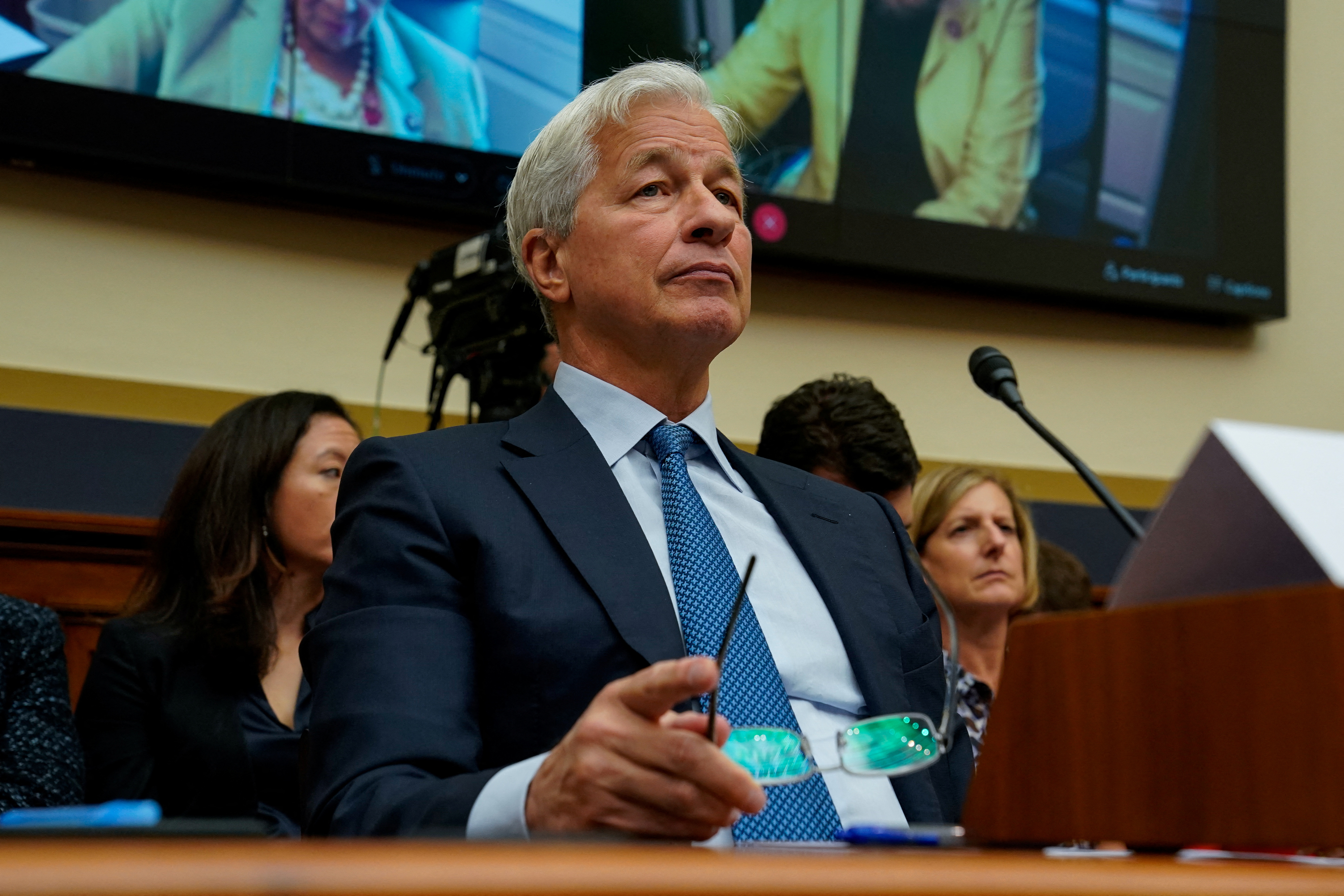 JPMorgan Chase Chairman Jamie Dimon at a US congressional committee hearing REUTERS/Elizabeth Frantz
