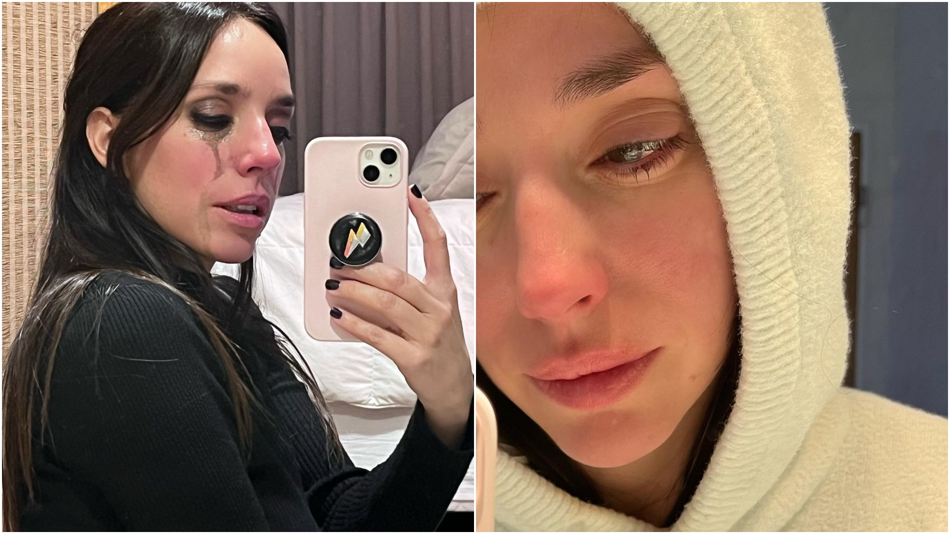 Las selfies de Tamara Pettinato llorando