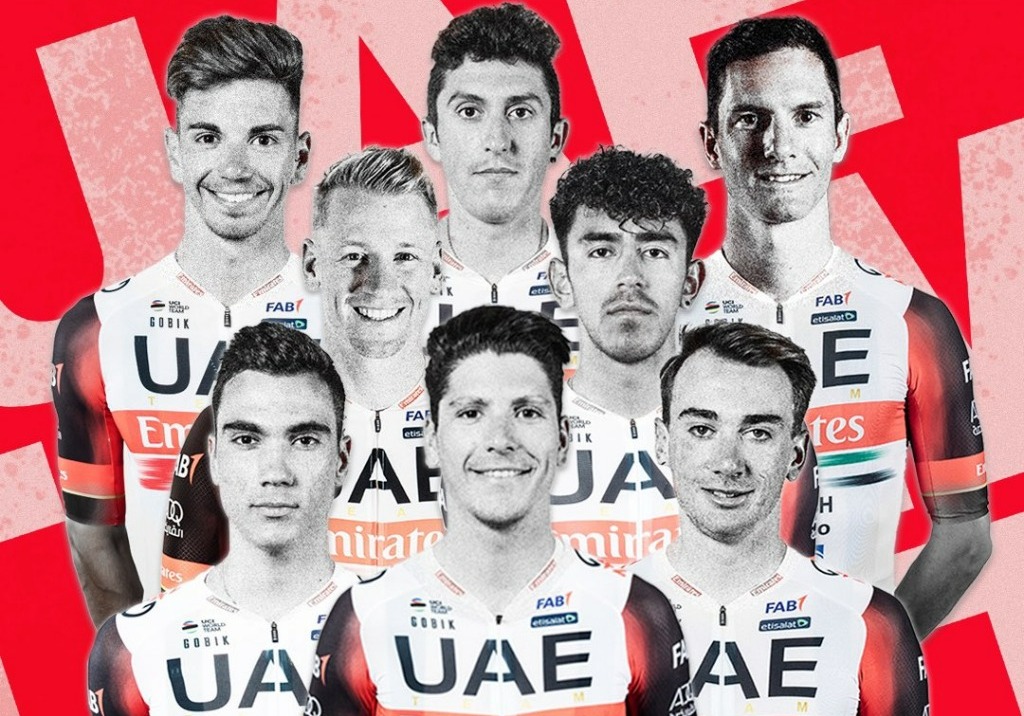 Nómina UAE Team Emirates con Sebastián Molano para la Vuelta a España 2022. 

Foto: Twitter del UAE Team Emirates