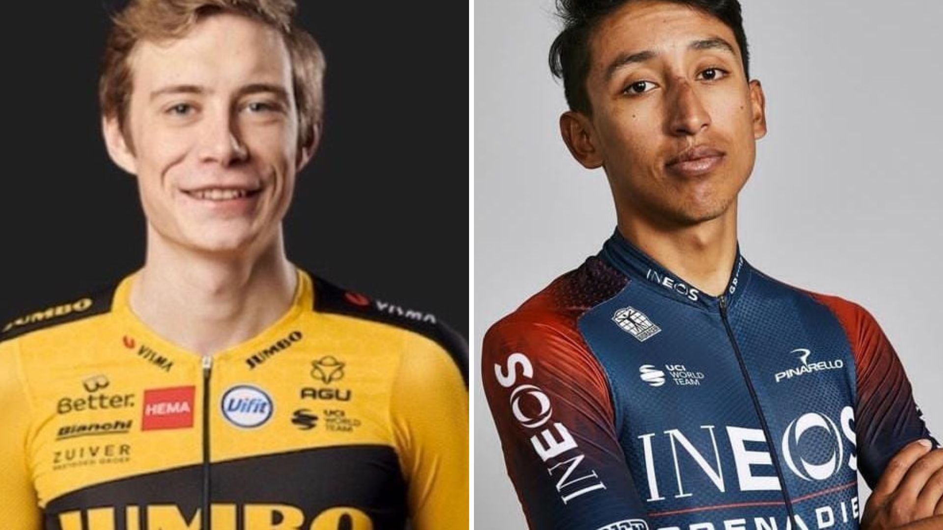 Jonas Vingegaard, campeón del Tour de Francia 2022 y Egan Bernal. 

Fotos tomadas de los perfiles de los corredores  en Instagram.