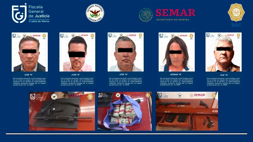 Juan Carlos Reynoso fue detenido junto a cuatro personas más (Fiscalía CDMX)