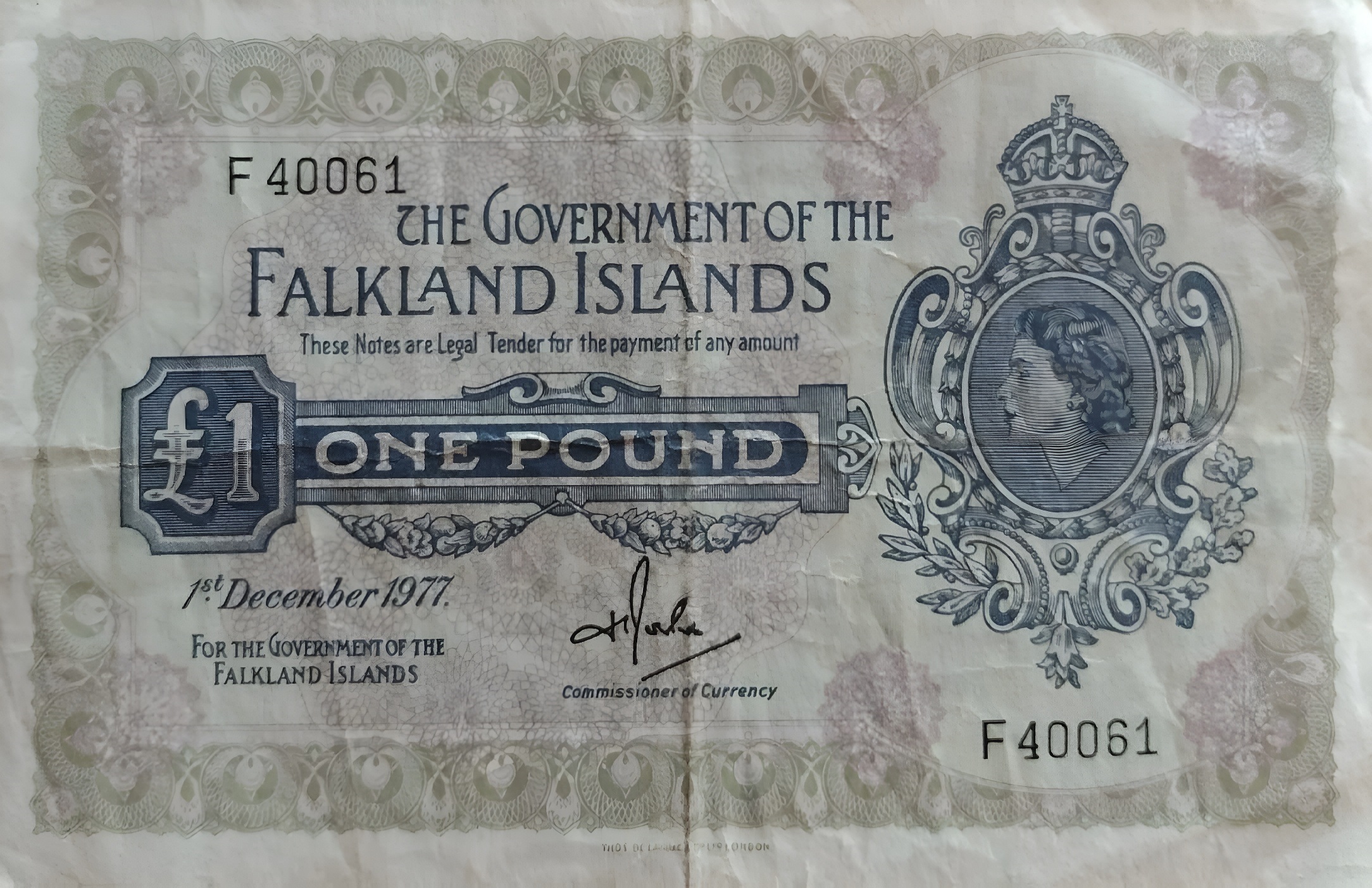 Uno de los pocos recuerdos que atesora Sánchez de su paso por Malvinas (Gentileza Carlos Sánchez)