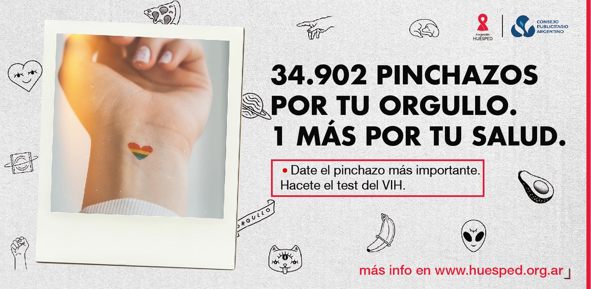 La campaña es impulsada por la Fundación Huésped, una organización argentina con alcance regional que desde 1989 trabaja en áreas de salud pública
