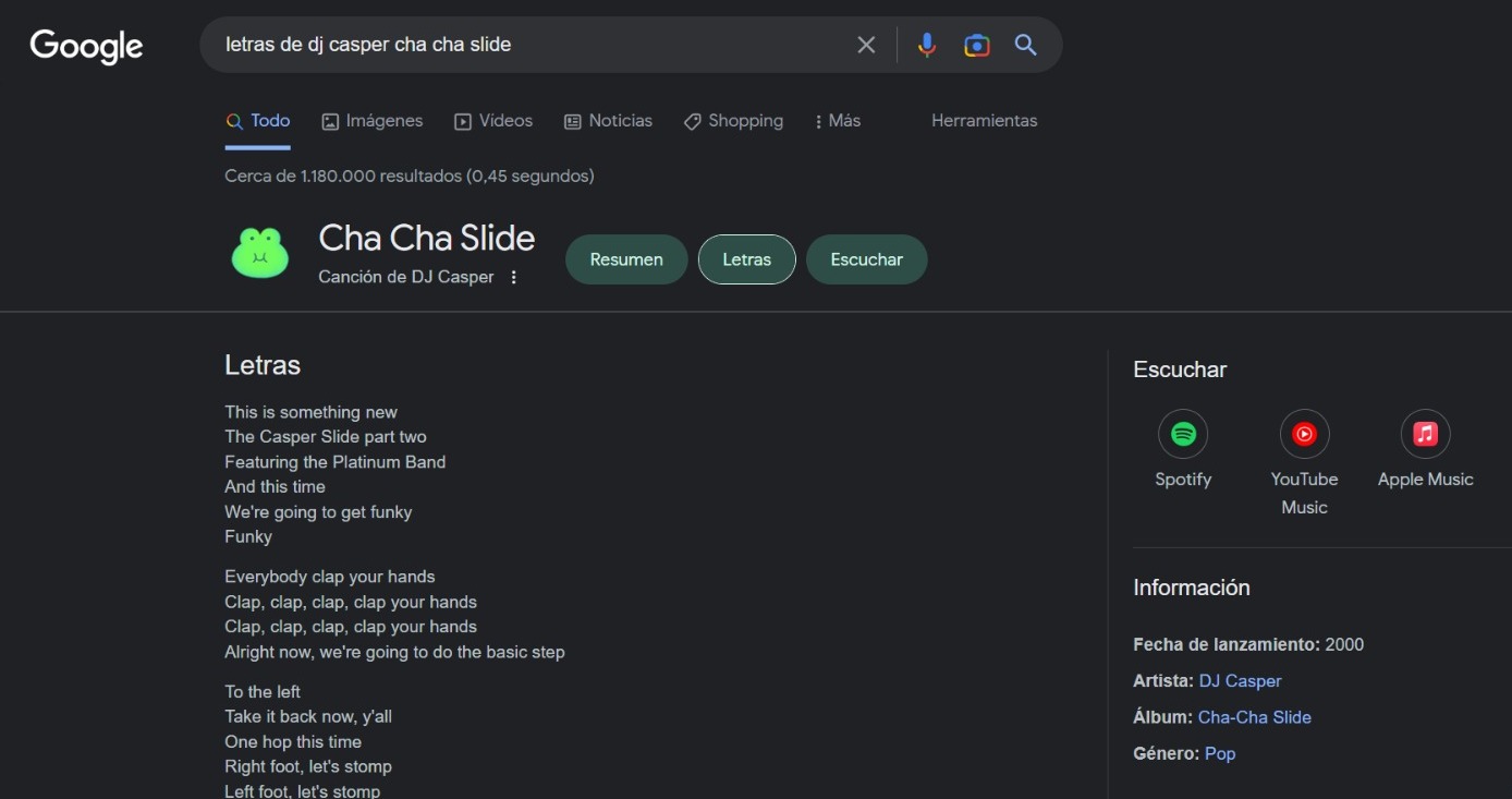La canción "Cha Cha Slide" es un éxito del género de la música electrónica y del baile