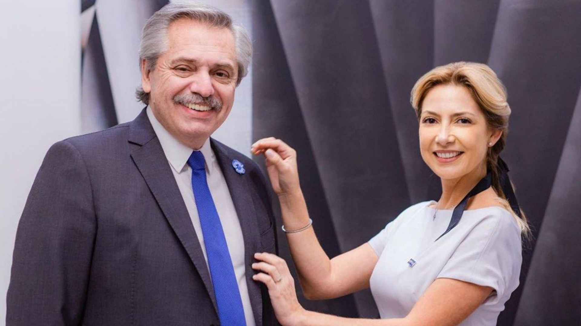 Alberto Fernández junto a su esposa, Fabiola Yáñez