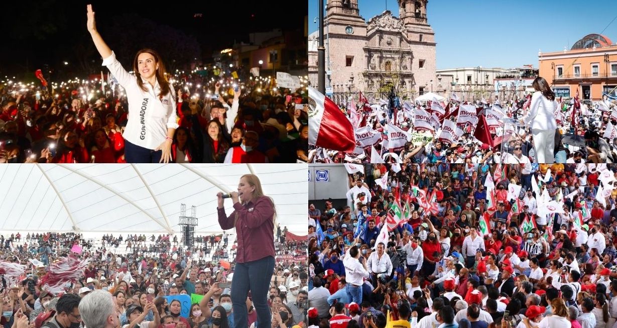 El próximo 5 de junio habrá elecciones en seis estados de la república  (Fotos: Twitter/Carolina Viggiano/Nora Ruvalcaba/Marina Vitela/Tere Jiménez)