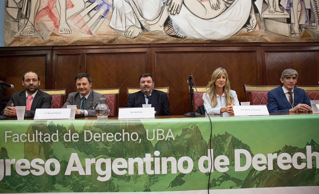 El panel integrado por Manuel Pizarro, juez de la Cámara Federal de Mendoza, Ariel Lijo, juez Federal de CABA, Mariana Catalano, jueza de la Cámara Federal de Salta y Maximiliano Breide Obeid, fiscal jefe a cargo de la unidad fiscal de delitos ambientales y leyes especiales