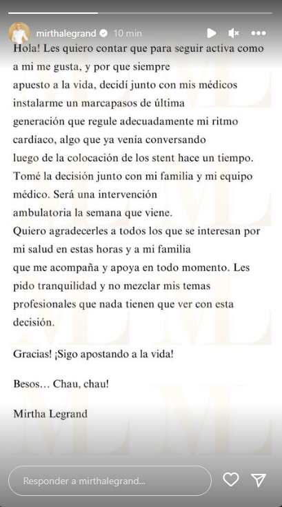 El comunicado de Mirtha Legrand