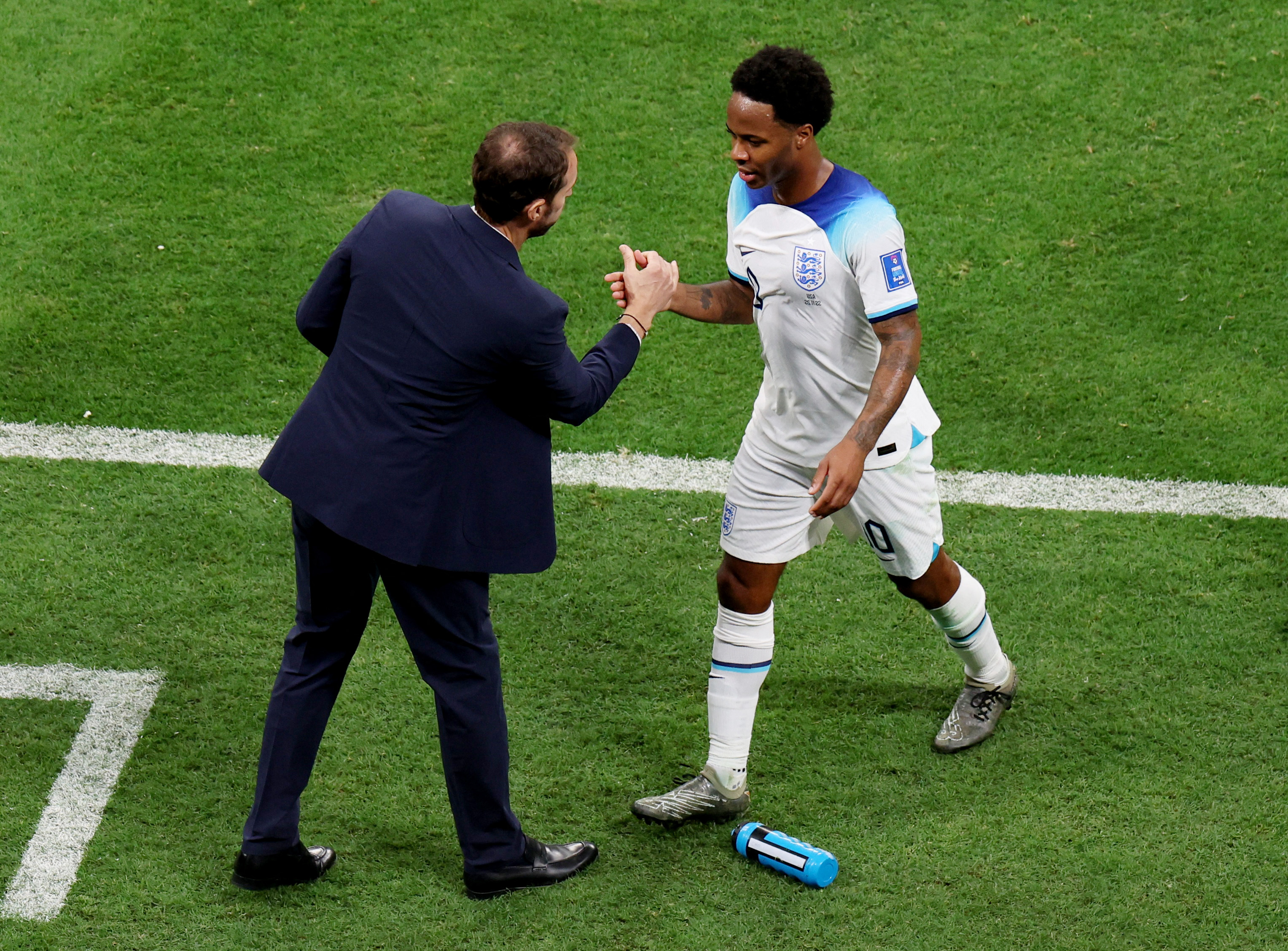 Raheem Sterling, al momento della sostituzione nel match contro gli Stati Uniti (Reuters/Molly Darlington).