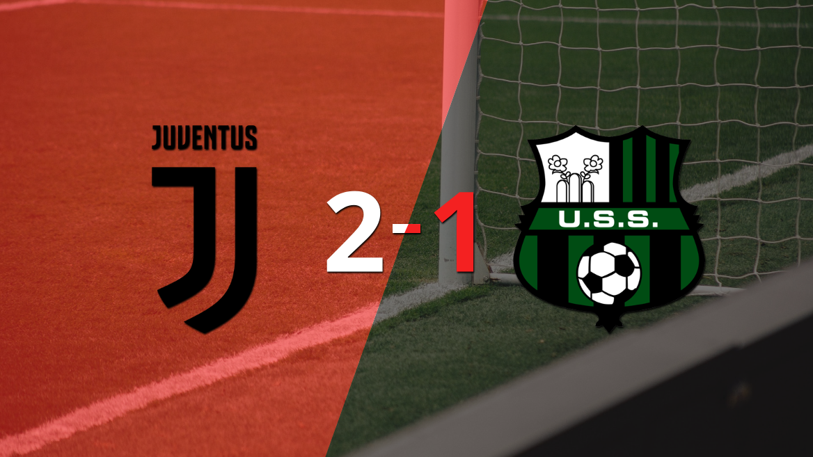 Juventus logra 3 puntos al vencer de local a Sassuolo 2-1