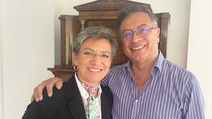 Presidente electo Gustavo Petro se reunió con la alcaldesa Claudia López y la senadora Angélica Lozano / Twitter