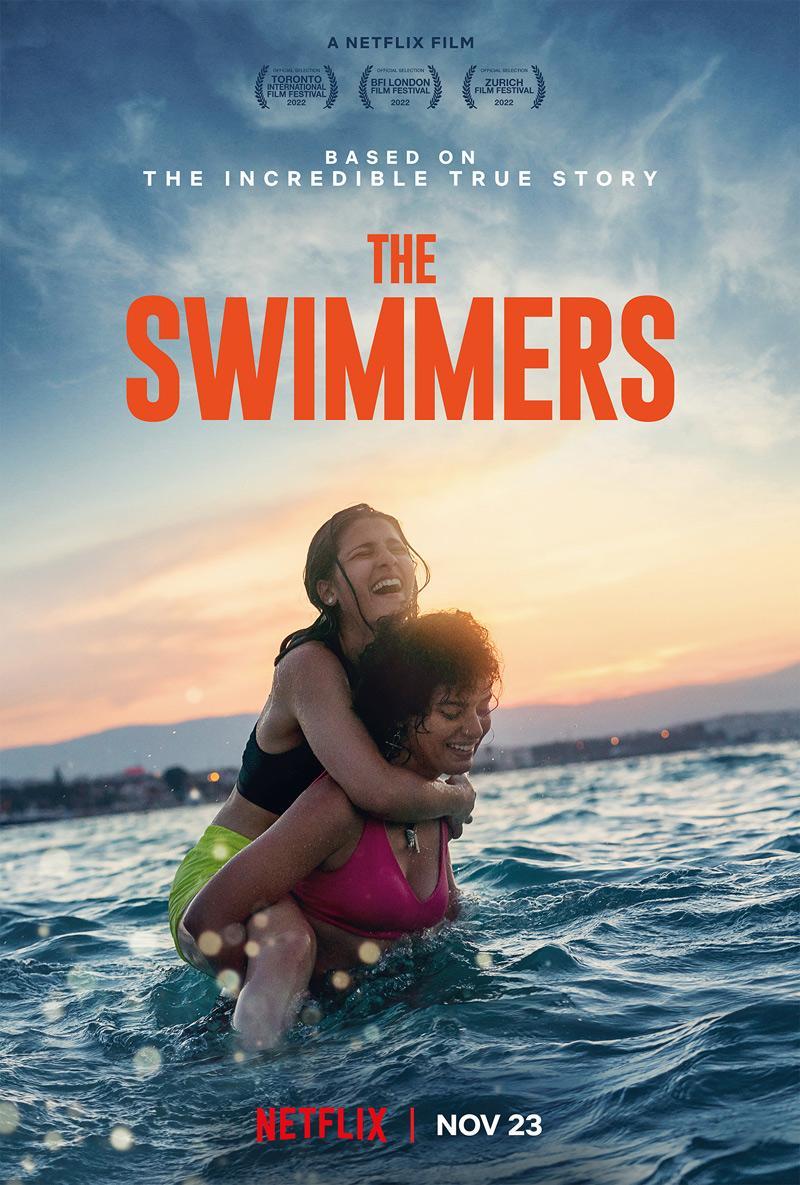 cartel oficial de "los nadadores" de Netflix.