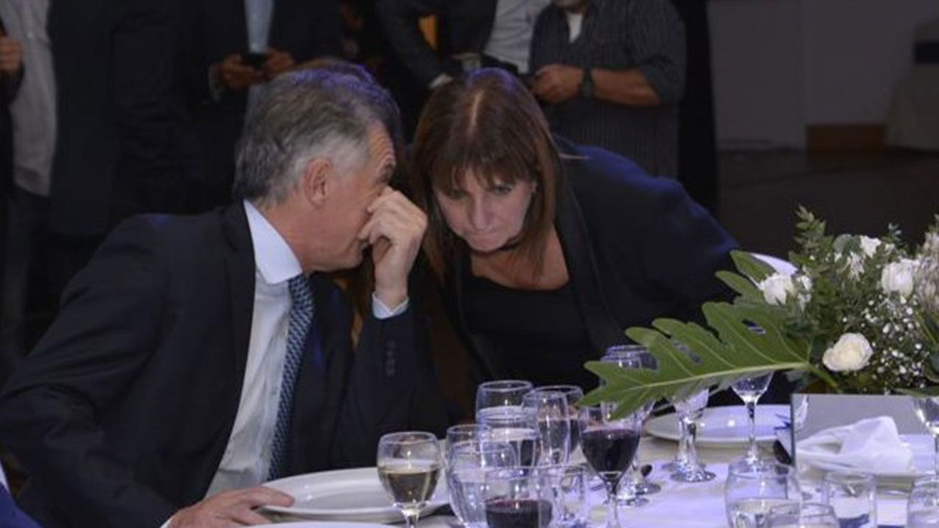 Mauricio Macri y Patricia Bullrich, en la cena de la Fundación Libertad 