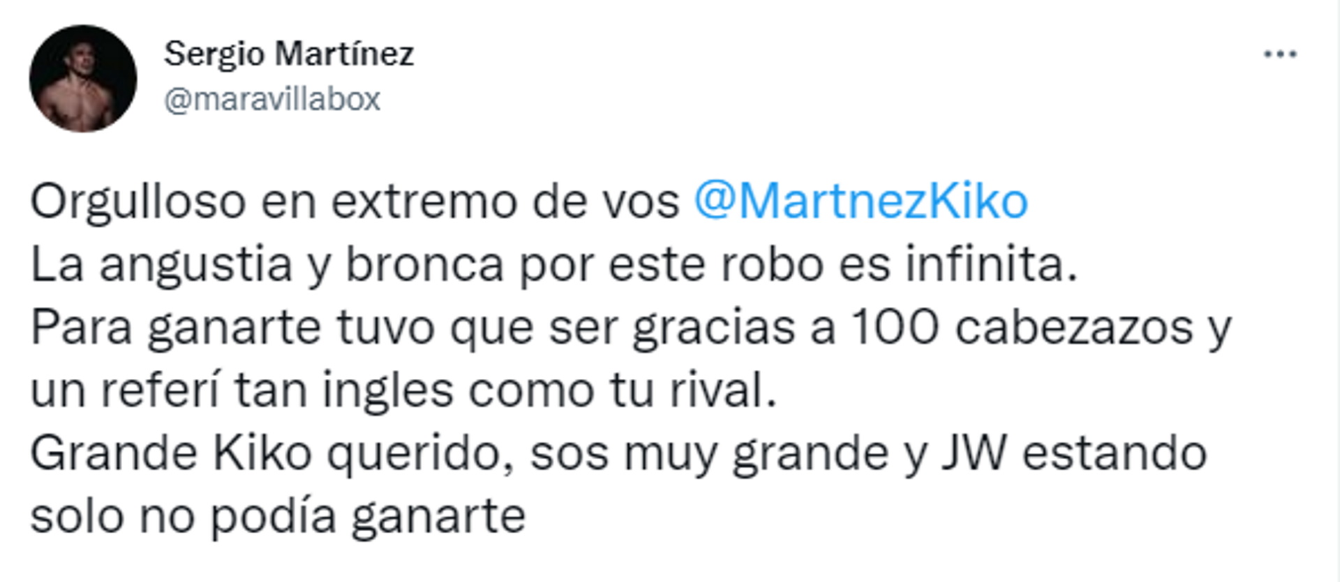 Maravilla Martínez cargó contra el árbitro inglés y lo acusó de perjudicar a Kiko Martínez