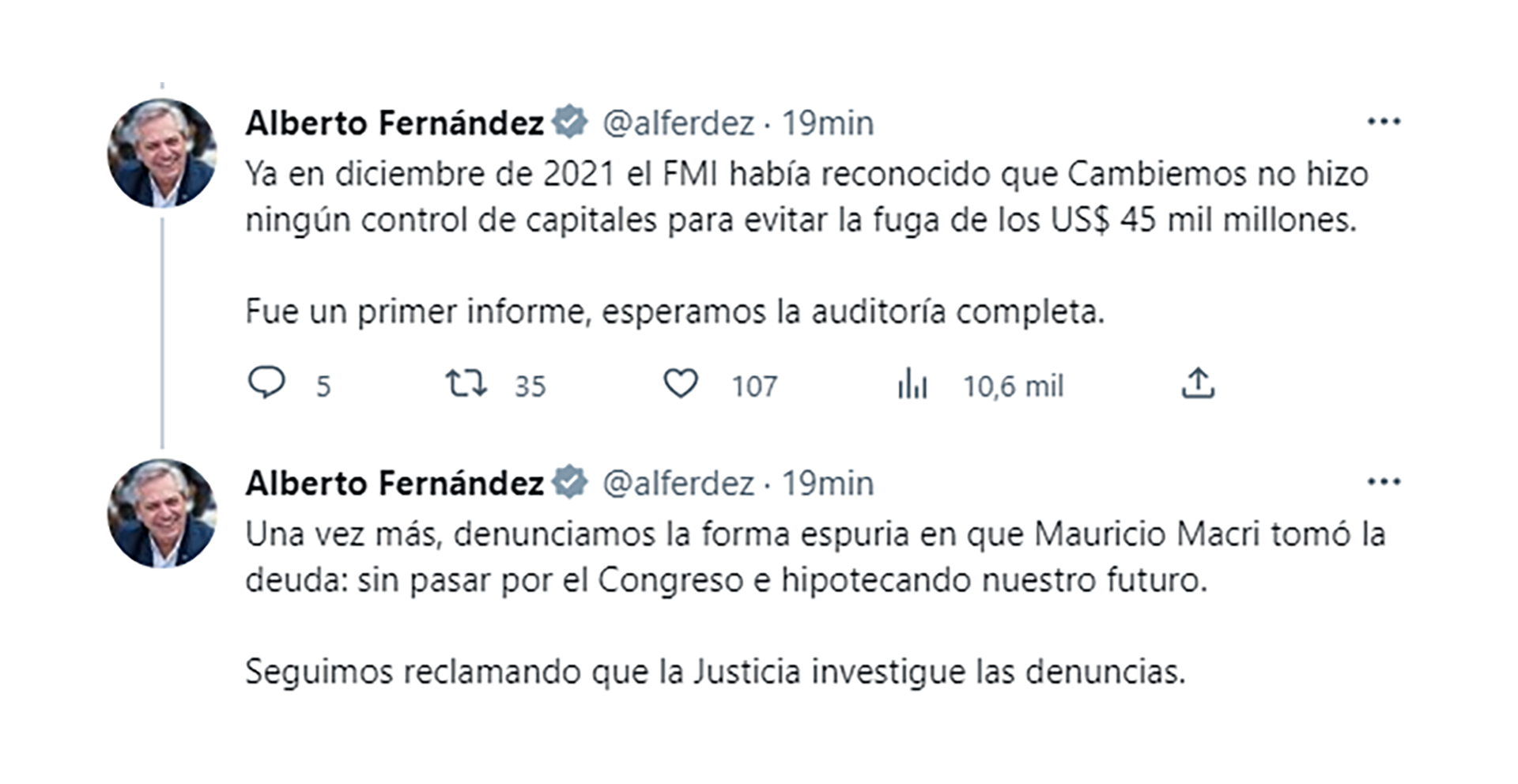 Las críticas de Alberto Fernández a la gestión de Mauricio Macri por el acuerdo con el Fondo