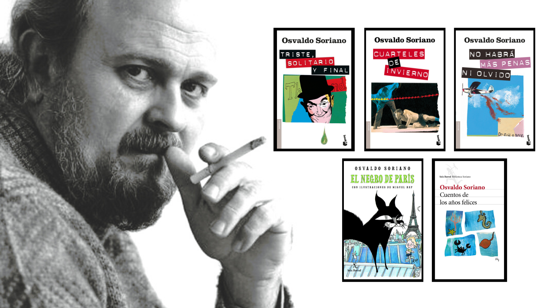 Soriano y algunos de sus libros.
