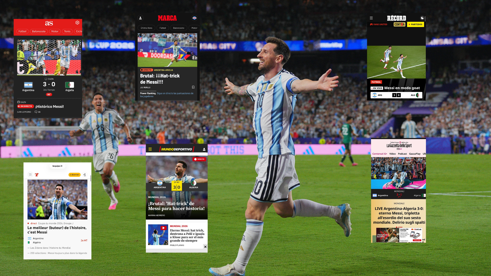 "Brutal", "hist&oacute;rico" y "eterno": as&iacute; reflejaron los medios del mundo el show de Messi en el debut de Argentina en el Mundial