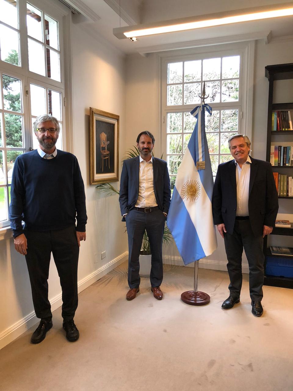 El doctor Polack con el presidente Alberto Fernández en Olivos (Infobae)